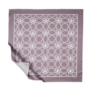 Fig Purple Seljuk Monogram Silk Twill Scarf - Thumbnail