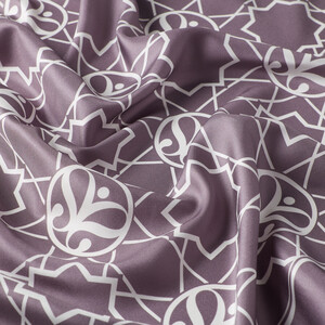 Fig Purple Seljuk Monogram Silk Twill Scarf - Thumbnail