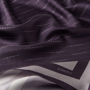 Fig Purple Signature Silk Twill Scarf - Thumbnail