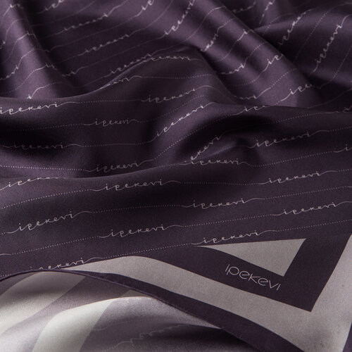 Fig Purple Signature Silk Twill Scarf