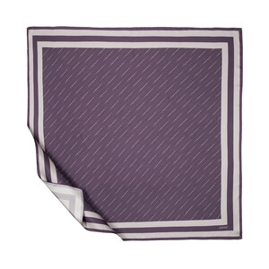 Fig Purple Signature Silk Twill Scarf - Thumbnail