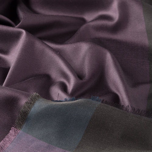 Fig Purple Silk Twill Scarf