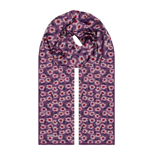 Fig Purple Spring Flowers Cotton Scarf