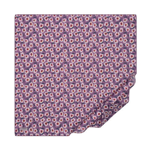 Fig Purple Spring Flowers Cotton Scarf