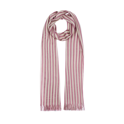 Fig Purple Striped Silk Scarf Shawl