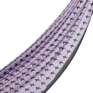 Fig Purple Stylized Houndstooth Patterned Scarf - Thumbnail