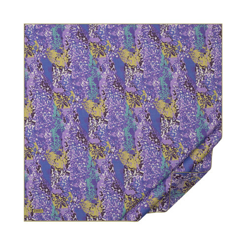 Fig Purple Tropical Abstract Pattern Cotton Scarf