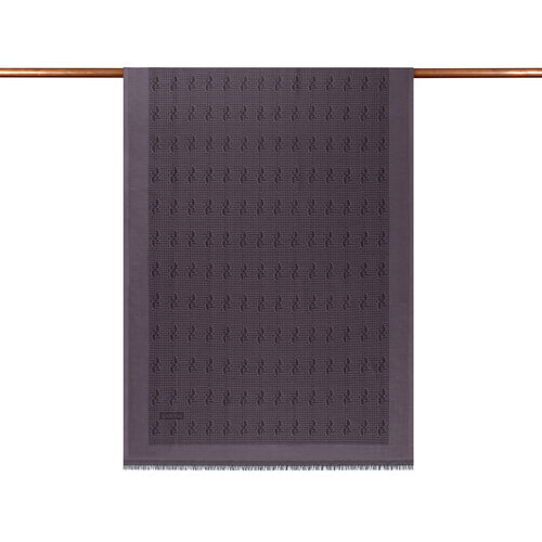 Fig Purprle IE Monogram Cotton Silk Scarf