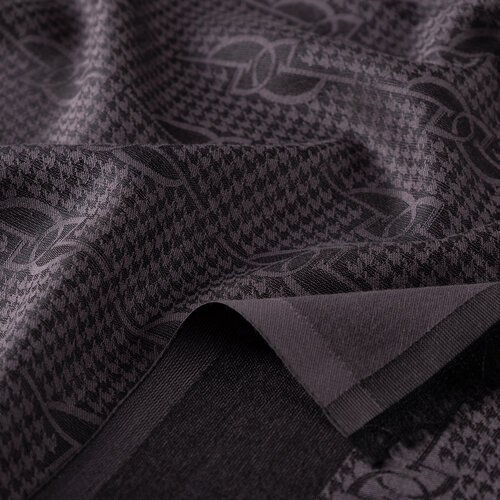 Fig Purprle IE Monogram Cotton Silk Scarf