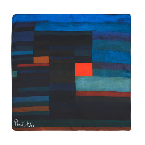 Fire In The Evening Satin Silk Pocket Square