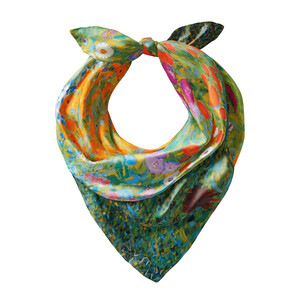 Flower Garden Satin Silk Pocket Square - Thumbnail