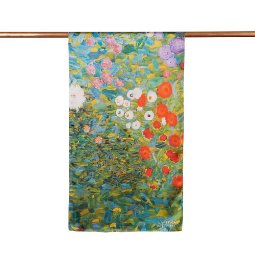 Flower Garden Satin Silk Scarf Scarf