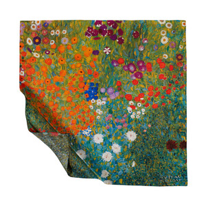 Flower Garden Twill Silk Scarf - Thumbnail