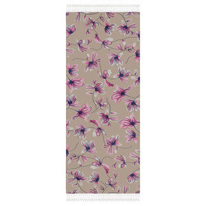 Fondöten Frezya Desenli İpek Şal - Thumbnail