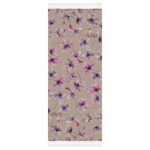 Fondöten Frezya Desenli İpek Şal