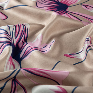 Fondöten Frezya Desenli İpek Şal - Thumbnail