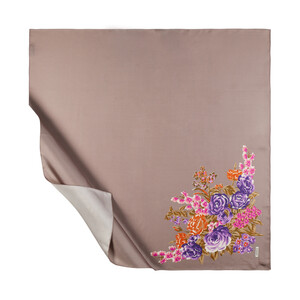 ipekevi - ايشارب حرير تويل تصميم ورود لون وردي فاتح