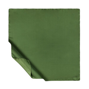 Forest Green Plain Silk Twill Scarf - Thumbnail