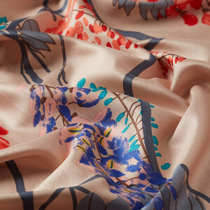 Foundation Acacia Print Silk Shawl - Thumbnail