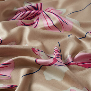 Foundation Freesia Print Silk Shawl - Thumbnail