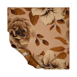 Foundation Ivy Rose Patterned Twill Silk Scarf - Thumbnail