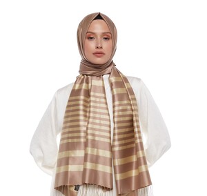 Foundation Meridian Striped Silk Scarf - Thumbnail