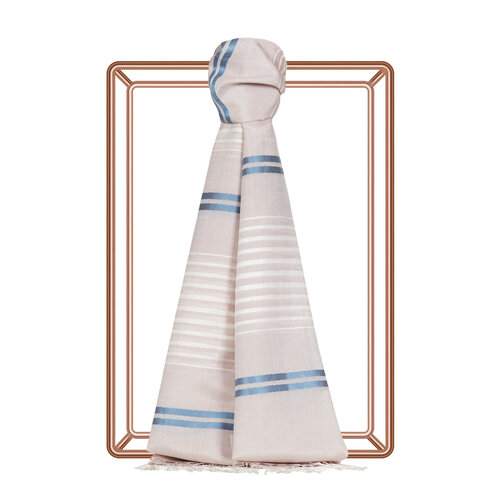 Foundation Perspective Line Pattern Cotton Silk Scarf