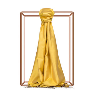 Freesia Yellow Reversible Silk Scarf - Thumbnail