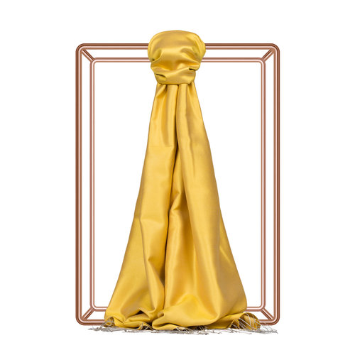 Freesia Yellow Reversible Silk Scarf