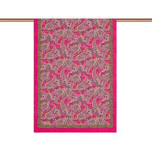 Fuchsia Armoni Print Tencel Scarf - Thumbnail