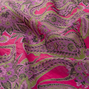 ipekevi - Fuchsia Armoni Print Tencel Scarf (1)