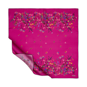  - Fuchsia Day Dream Twill Silk Scarf