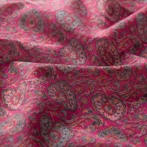 ipekevi - Fuchsia Emerald Garden Cotton Scarf (1)