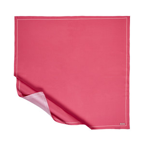 Fuchsia Frame Silk Twill Scarf - Thumbnail