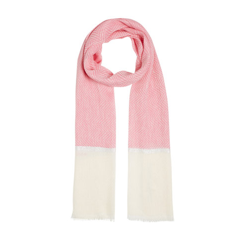 Fuchsia Herringbone Linen Cotton Scarf