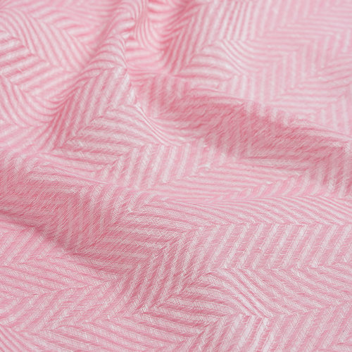 Fuchsia Herringbone Linen Cotton Scarf