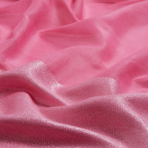 Fuchsia Lurex Cotton Silk Scarf