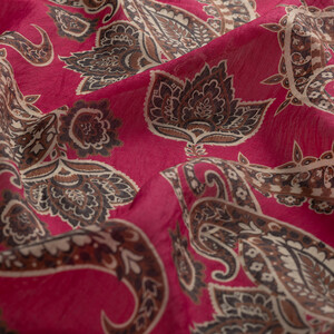 ipekevi - Fuchsia Mezopotamya Model 04 Print Tencel Scarf (1)