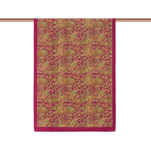 Fuchsia Mezopotamya Model 05 Print Tencel Scarf - Thumbnail