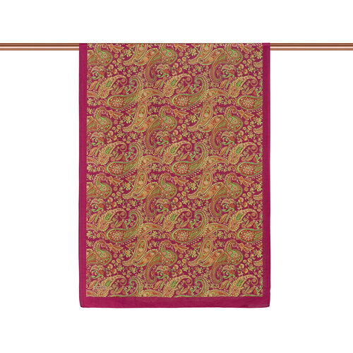 Fuchsia Mezopotamya Model 05 Print Tencel Scarf