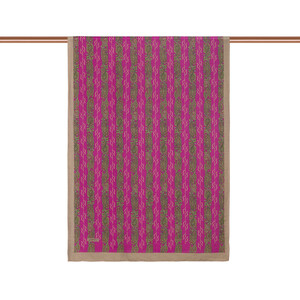 ipekevi - Fuchsia Monogram Print Tencel Scarf (1)