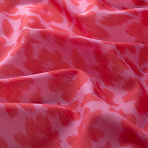 Fuchsia Orange Flower Cotton Scarf - Thumbnail