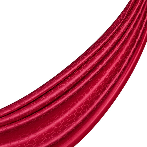 Fuchsia Patterned Silk Scarf
