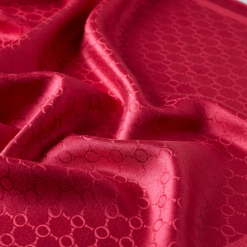 Fuchsia Patterned Silk Scarf