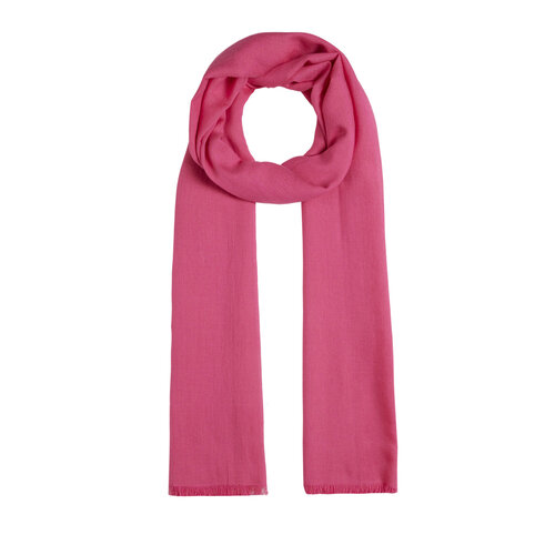 Fuchsia Plain Cotton Silk Scarf