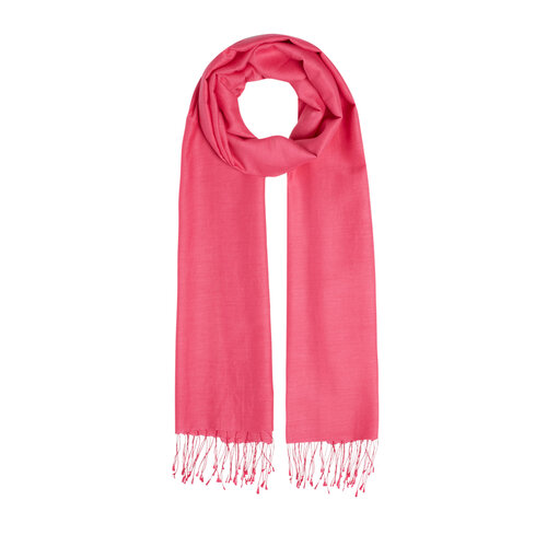 Fuchsia Plain Cotton Silk Scarf