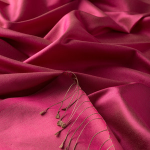 Fuchsia Plain Silk Scarf - Thumbnail