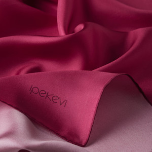 Fuchsia Plain Silk Twill Scarf - Thumbnail