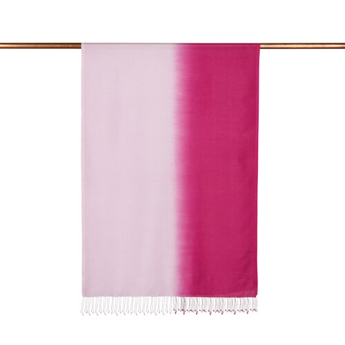 Fuchsia Powder Pink Gradient Silk Scarf