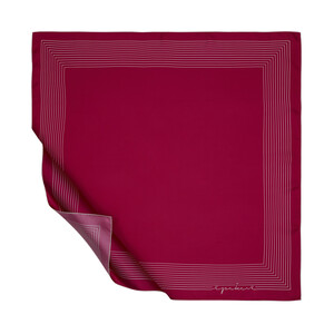 Fuchsia Prive Twill Silk Scarf - Thumbnail